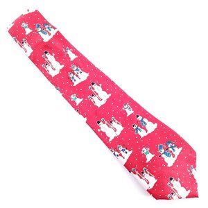 Save the Children by randa corp Men Silk Tie "It's Cold Out There" Christmas Red
